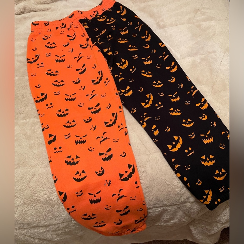 Halloween Pumpkin Print Sweatpants